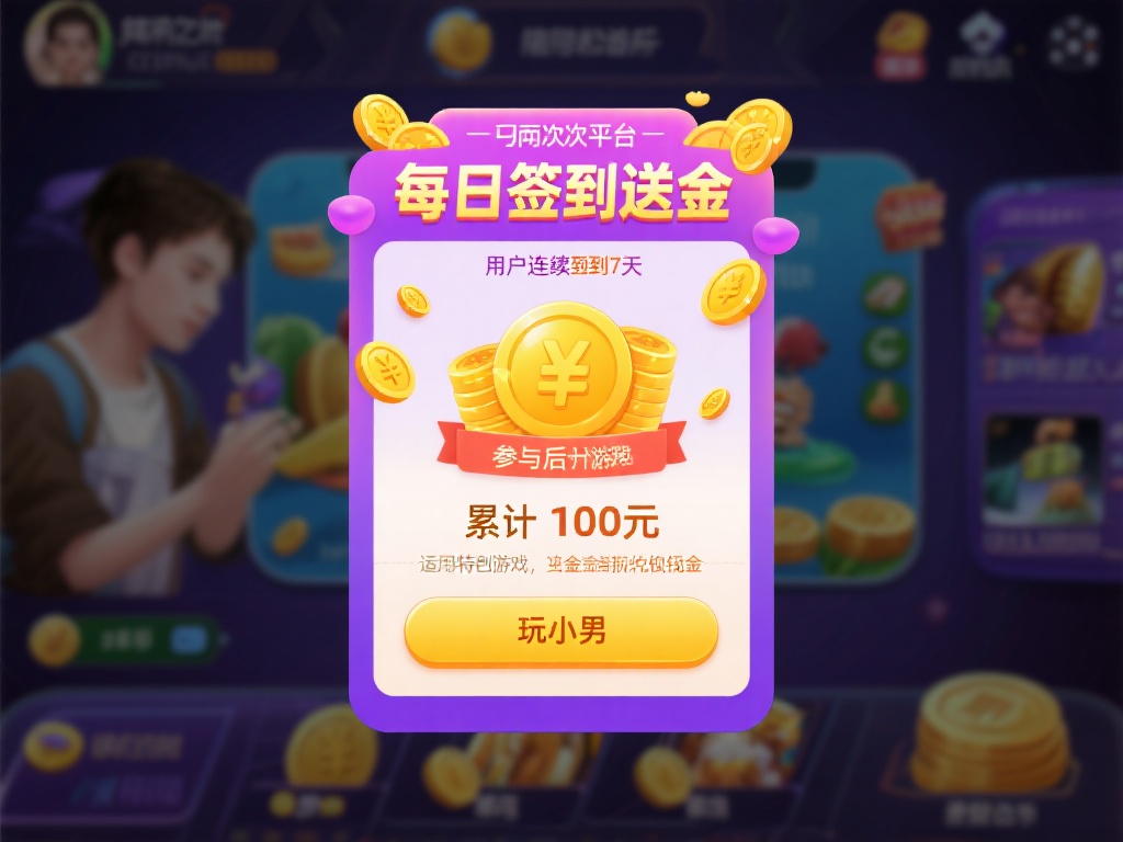 以某次平台推出的“每日签到送金”活动为例，规则是用